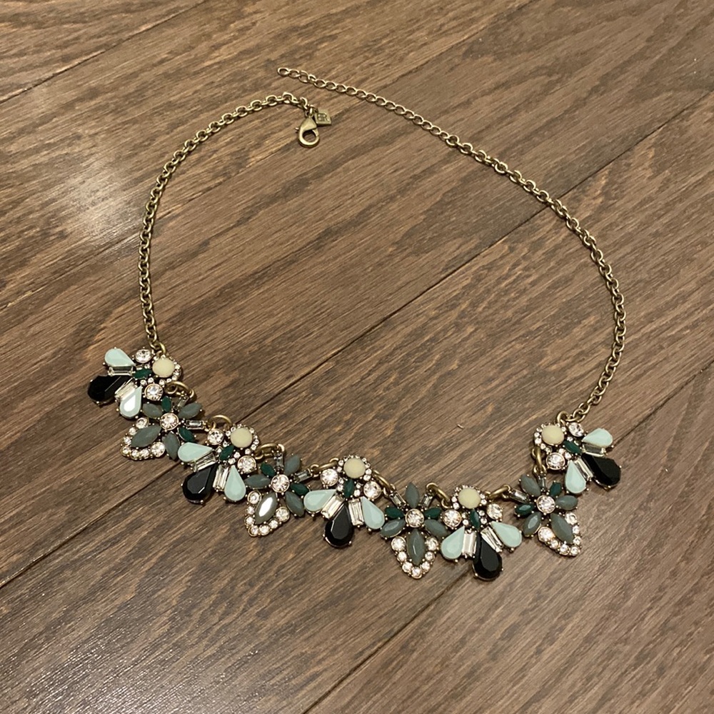 Banana Republic Blue & Gold Bib Necklace